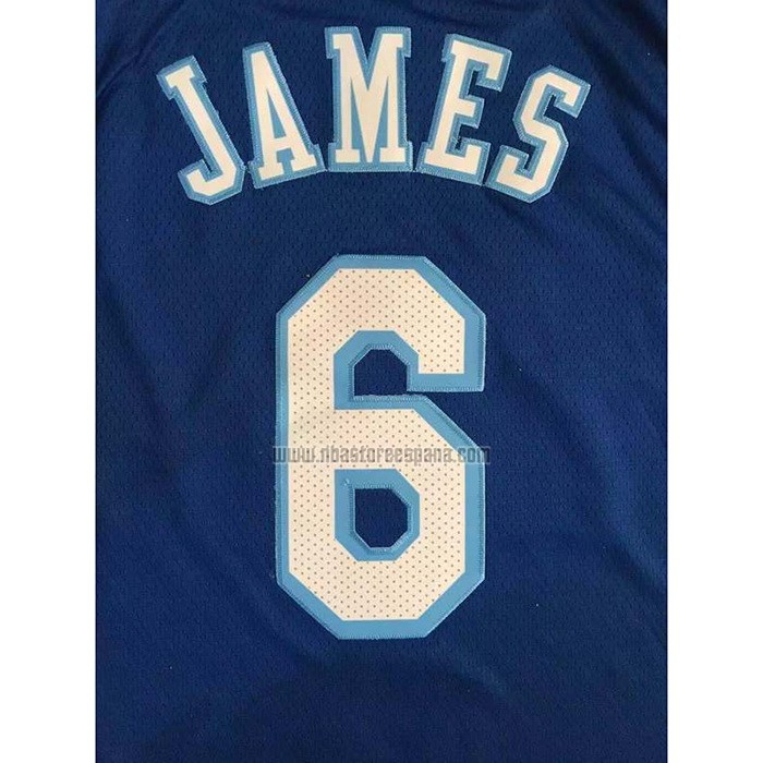 Camiseta Los Angeles Lakers LeBron James NO 6 Classic 2021-22 Azul